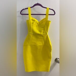 Yellow Bandage Dress /Women Party Dress Bodycon-Excellent condition/New size XS